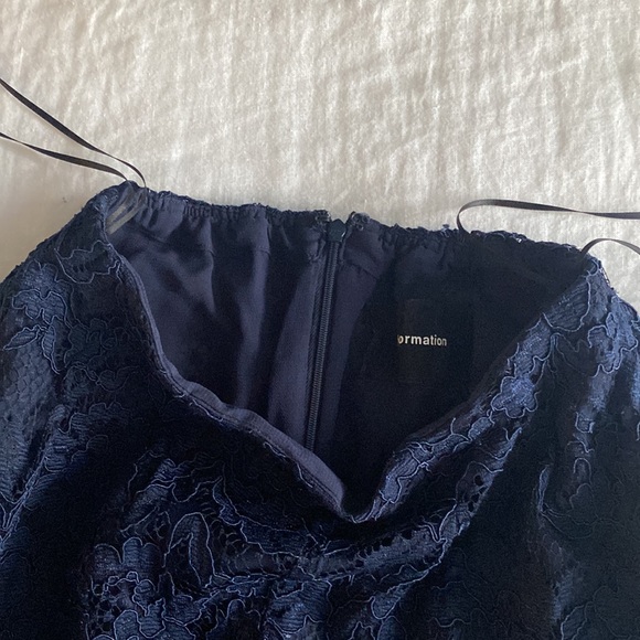 Reformation Harp Two Piece - Navy Blue Lace - Picture 9 of 11